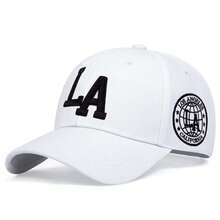 Gorra de béisbol bordada con letras para hombre, ideal para el día a día y para la calle al aire libre - Blanco - Ver 6