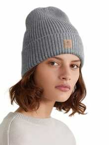 1pc Women Beanie Cuffed Thick Knitted Beanie Hat, Unisex Winter Hat Beanies Skull Cap, Outdoor Accessory