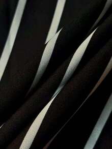 男士条纹长袖单排扣正装衬衫