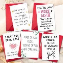 1 set de cartes de voeux d'adieu, de départ, de nouveaux départs et de meilleurs vœux, carte d'inspiration pour dire au revoir aux collègues, aux amis et aux êtres chers, carte de qualité premium avec enveloppe, idéale pour les cadeaux, les adieux au bureau et les transitions de carrière