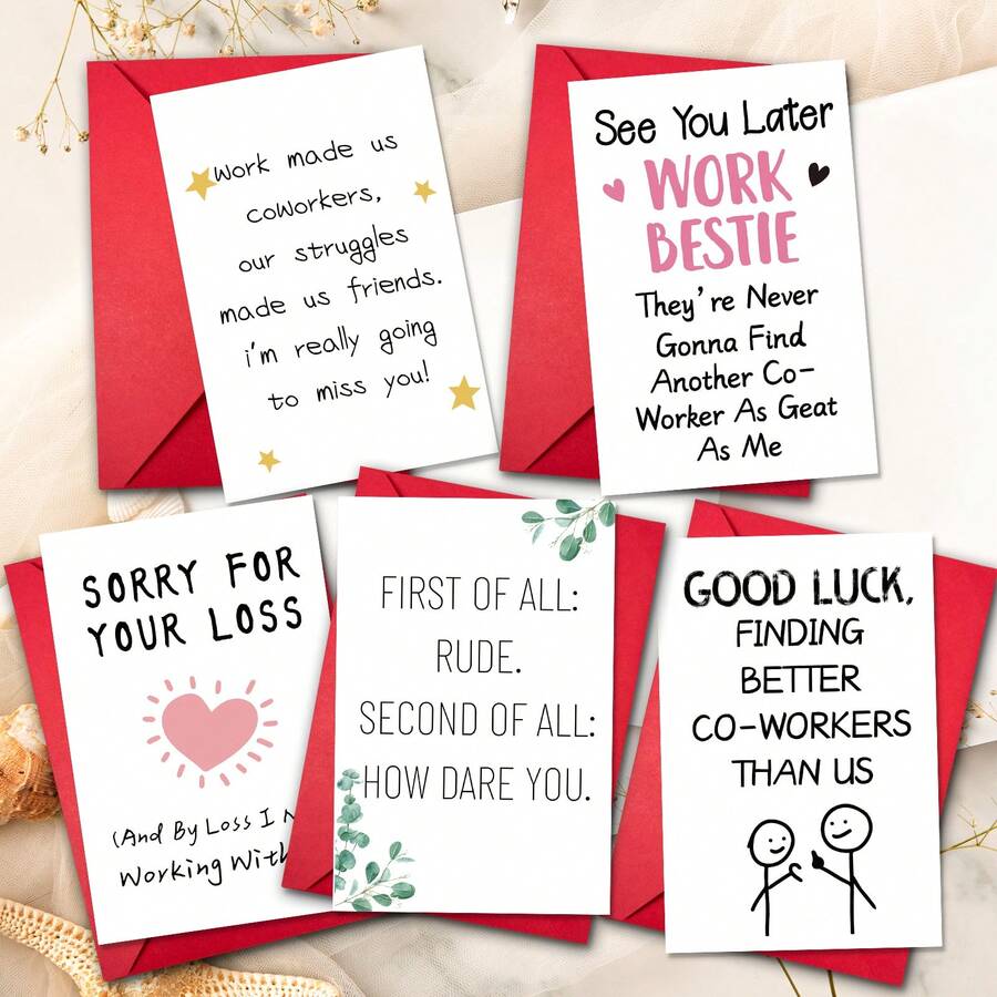 1 set de cartes de voeux d'adieu, de départ, de nouveaux départs et de meilleurs vœux, carte d'inspiration pour dire au revoir aux collègues, aux amis et aux êtres chers, carte de qualité premium avec enveloppe, idéale pour les cadeaux, les adieux au bureau et les transitions de carrière