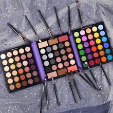 Eyeshadow Palette With 15Pcs Brushes Makeup Set Pigmented 86 Colors Make Up Sets Valentine's Day Gift Matte Shimmer Glitter Eye Shadow Pallet Highlighter Contour Blush Powder Brush Beauty Kit