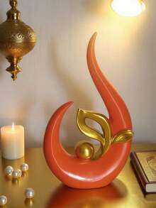 1pc Platinum Home Decor Features Ceramic Statue Abstract Sculpture Center Ornament Mid-Century Modern Dining Table Coffee Table Decor Living Room Tabletop Shelf Dining Room Kitchen, Modern Home Decor For Living Room, Bedroom Center Ornaments