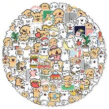 100 张小尺寸可爱线条艺术狗贴纸，可爱卡通手机壳贴纸，剪贴簿贴纸 - 彩色 - 查看 4