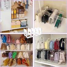 ¡Recomendado4 Pcs Organizador de Bolsos para Clóset, Organizador de Bolsos de Mujer de 4 Pcs y 16 Compartimentos, Organizador de Closet para Bolso de Mano, Libros, Armario, Dormitorio¡Top de Temporada - 1 - Ver 7