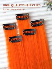 5 Stücke Set Haarspangen in Weinrot, Synthetische Perücke für Frauen, ohne Salon-Haarfärbung nötig, passend zu verschiedenen Frisuren für den Alltag und Partys