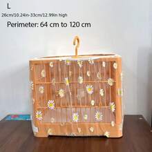 1pc/ Parrot Birdcage Splash-Proof Net, Birdcage Gauze Cover, Transparent Net For Preventing Flying Feathers, Square Small Daisy Net Cover, Anti-Spillage Cage Cover, Suitable For Square And Round Cages