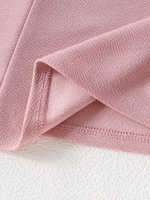 Girls' Sweet Bowknot Puff Sleeve Waist Splice Dress, Spring/Autumn