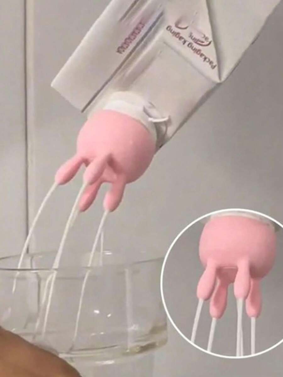 有趣的倒牛奶瓶盖牛奶纸盒盖有趣的盖子，牛乳房牛奶盖有趣的牛奶瓶倒牛奶瓶倒奶器包裹牛奶反转盖牛嘴盖牛形牛奶瓶盖牛奶瓶盖 - 彩色 - 查看 1