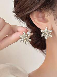 2 件嘻哈经典耳环，创意设计，法式奢华时尚休闲复古时尚，适合送礼、日常佩戴、街头派对、节日 - 古老 - 查看 6