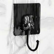 5 Peças de Ganchos de Parede Autoadesivos Pretos, Ganchos Autoadesivos Sem Furos, Ganchos Práticos, Ganchos de Parede, Ganchos de Plástico, Ganchos Multifuncionais Montados na Parede, Ganchos para Banheiro, Organizador de Cozinha e Banheiro - Design Sem Emendas, Sem Necessidade de Perfuração, Fácil de Usar, Adequado para Casas, Banheiros, Cozinhas, Escritórios, Pode Pendurar Toalhas, Chaves, Roupas, Copos, Pás, Abre-Latas, Tesouras, Etc. - gancho preto - Visão 3