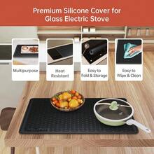 Stove Top Cover For Electric Stove - Silicone Stove Mat For Glass Top, Glass Cooktop Protector, XL Dish Drying Mats For Kitchen,Oven Covers For Electric Stove (Black,28 X 20) Kitchen Accessories - 28"x20" - View 7
