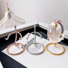 Minimalistischer Metall-Herz Kristall Ständer, Kristallkugel Natursteinbasis, für Zuhause, Büro, Halloween & Heimdekoration, Raumdekoration