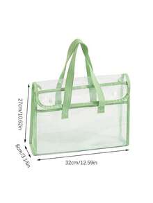 1 حقيبة ملفات شفافة كبيرة السعة مقاومة للماء، حقيبة تخزين ملفات قابلة للتوسيع، حقيبة ظهر طلابية مقاومة للماء من البي في سي، منظم مكتبي لأدوات الكتابة، مناسبة للمكتب والطلاب والتخزين الخارجي، مناسبة للأعراس والذكرى والتخرج - سطح، إغلاق ذاتي الإحكام، عودة إلى المدرسة، لوازم مدرسية