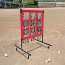 9-Hole Multi Functional Golf Practice Baseball Practice Net Polyester&Iron Red - Red - View 5