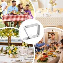 Clips genéricos para manteles - Soportes para manteles| Clips para Cubiertas de Mesa| Pinzas para Cubierta de Mesa de Camping| Pinzas de acero inoxidable para cubrir manteles| Clips para manteles de exterior| Mesa de picnic de alta resistencia - 1 - Ver 5