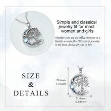Tree Of Life Necklace 925 Sterling Silver Abalone Celtic Knot Pendant Necklace Jewelry Gifts For Women