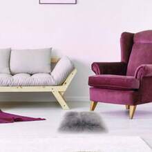 10 Inches Square Faux Fur Rug Small Fluffy Area Rug Cushion Living Room Sofa Bedroom Floor Soft Square Chair Cover Pad Nail Photographing Background Of Jewelry