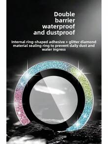 Best-Seller Silver Shining Sparkling Crystal Camera Lens Protector For IPhone 16 Pro Max Plus |   Waterproof, Shockproof, Anti-Fall & Scratch Resistant, Perfect Gift