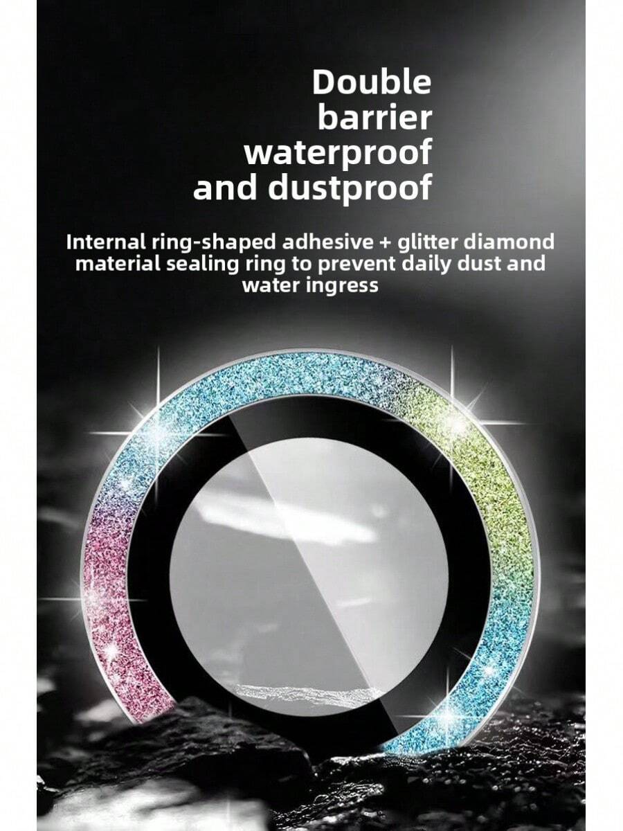 Best-Seller Silver Shining Sparkling Crystal Camera Lens Protector For IPhone 16 Pro Max Plus |   Waterproof, Shockproof, Anti-Fall & Scratch Resistant, Perfect Gift