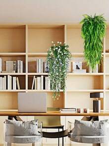 1 Peça Simulação de Plantas Verdes, Samambaias Artificiais, Trepadeira Suspensa, Decoração de Parede de Plantas Verdes, Adequado para Jardins Externos, Casamentos, Festivais, Paredes de Corredores e Decoração da Porta da Frente, Produtos de Decoração de Plantas de Algas Verdes Internos e Externos