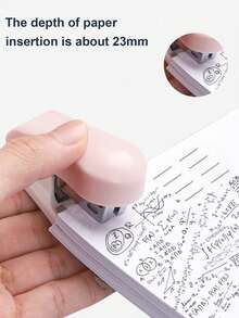 Compact Stapler In Minimalist Style, Three-In-One Function For Office And Study, Portable Document And Exam Binding Tool, Cartoon Multifunctional Binder For Students, Mini Stationery Stapler Set, Back-To-School Season Goodies