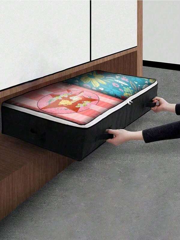 1 pieza Almacenamiento debajo de la cama, contenedores plegables para el armario y cajas de almacenamiento debajo de la cama, bolsas de almacenamiento debajo de la cama para papel de regalo, mantas, toallas, ropa, edredón, suéteres, sábanas de lino