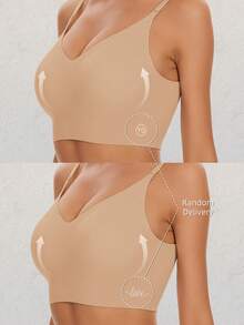 Women's Seamless Backless Strapless Bra - Lightweight & Breathable Thin Cup, Adjustable & Convertible Shoulder Straps, Light Support (Ideal For A/B Cup) - Wedding, Formal Dress, Camisole Underwear,Summer Wear,Bridallingerie