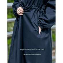 1pc Fashion, Breathable, Adult Waterproof Long Raincoat, Raincoat Hooded Outdoor Hiking Travel Fishing Thickened Drawstring Slim Fitted Rain Poncho, Waterproof & Rainproof Lightweight Hooded Rain Coat,