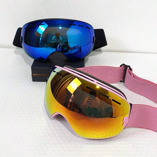 Unisex Adult Ski Goggles, Interchangeable Lenses, Anti-Fog, TPU Frame, Suitable For Snowboarding And Skiing, Fit For Myopia Frames, Valentine's Day, Christmas, New Year Gift