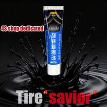 Tire Repair Glue, Tire Repair Tool - Filler For Scratches, Tears, Abrasions, Cracks, Solidifying Soft Glue, Waterproof And Heat/Cold Resistant, Strong Adhesive - Black Adhesive In Blue Bottle 60ML - View 5