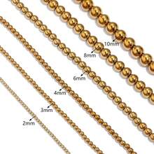 1颗电镀深金色赤铁矿圆珠，尺寸2/3/4/6/8/10毫米，时尚休闲重金属风格，适用于珠宝制作、手工DIY串珠、手链、项链、吊坠、装饰工艺品等。 - 電鍍深金色 - 查看 6