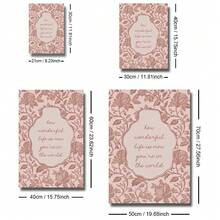 1 幅无框《现在你身处这个世界，生活多么美好》圣经经文育儿海报复古植物花卉基督教墙壁艺术帆布印刷女婴房间美学装饰画，适用于儿童房、客厅、卧室、现代家居装饰 - 彩色 - 查看 7