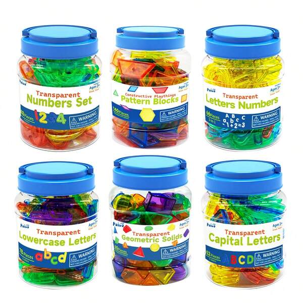 Practice Set Transparent Letters And Numbers, Pattern Blocks, Include Uppercase Letters Lowercase Letters And Numbers, Geometric Shapes, Colorful Plastic Letters And Numbers For Kids Counting And Spelling, Random Accessories Color, Educational Toys, Number Blocks, Number Blocks, Number Blocks, Number Blocks, Educational Toys