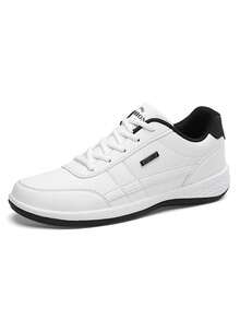 大码男士休闲运动鞋，防水轻便透气跑步鞋，百搭休闲运动鞋 - 白色 - 查看 6