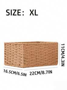 1/3 Pcs Desktop Storage Box - Handwoven Basket Set For Cosmetics, Keys, Snacks, Desk Storage, Living Room, Bedroom, Office Storage Suitable For Desktop Organization Retail Storage