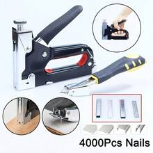 4-In-1 Heavy Duty Manual Nailer Kit - Versatile Stapler For DIY Home Improvement, Furniture, And Wood Projects - Includes T, U, I, And N-Shaped Nails, Includes Nailer, 4,000 Nails, And Nail Remover - Black - View 9