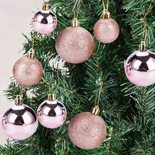 44 Stück/Box Weihnachtskugeln, kugelförmige Dekorationen. Weihnachtsbaum Zweig Dekor Kugeln, funkelnde Kugeln für Partys, Hängedekoration für Tür und Fenster. Für Weihnachten, Heim-Party Dekoration, Heim-Dekoration, Weihnachtsdekorationen, Raumdekoration, Winter