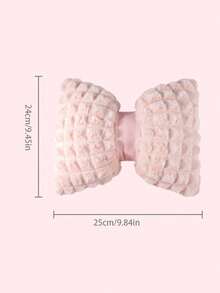 YITUMU Cuscino poggiatesta per auto - Morbido design a fiocco in peluche, cuscino invernale confortevole per sedile auto, cuscino di protezione per il collo, disponibile in più colori