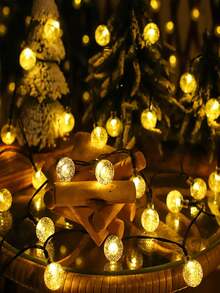 Solar-betriebene Outdoor-Lichterkette - 5 Meter 20 LED, 12 Meter 100 LED, 22 Meter 200 LED, Kristallkugel Lichterkette, mit 8 Beleuchtungsmodi, geeignet für Gärten, Camping, Weihnachtsdekoration, verschiedene Feste und Partydekorationen