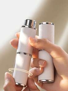 1 件 8ml 旅行用香水可填充瓶，高端旋转按压式分装瓶，优质皮革底部装有香水喷雾，迷你香水分配器，便携式喷雾口袋大小，适合邮轮旅行礼物，香水瓶