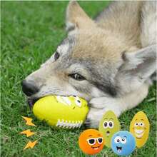 1 Peça de Brinquedo de Cachorro em Látex com Formato de Macaron, Pão, Hambúrguer e Outras Bolas com Som de Mordida, Brinquedo de Cachorro em Formato de Hambúrguer, Brinquedo de Látex para Cachorro Resistente a Mordidas e Desgaste, Som Adequado para Cachorros e Outros Brinquedos Diários, Brinquedos e Suprimentos para Animais de Estimação