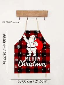 1 pièce Tablier édition limitée de Noël, tablier en lin durable, cadeau pour maman/amoureuse, tablier de cuisine pour fête de Noël, accessoire de cuisson, grande taille 55*68cm