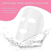 100/200/300/400pcs Disposable Facial Plastic Film Full Face Cleansing Mask Neck Sticker Transparent PE Mask Packaging Facial Beauty Health Tools - Clear - View 3