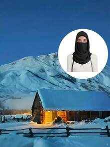 1 件装冬季羊毛拉法帽滑雪面罩女士帽子，保暖面罩，涤纶针织全头颈部保暖器，男女通用，轻便，可手洗，无弹力面料，做工精细，适合日常旅行、旅游、骑行、滑雪、户外运动 - 彩色 - 查看 4
