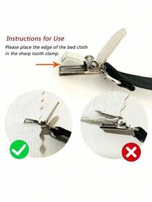 4-Pack Adjustable Sheet Fasteners Set - Elastic Straps With Grip Clips Mattress Pads/Sofa Covers |   Heavy-Duty Metal Clamps Keep Bedding Secure (No- & Reusable) - màu đen - Xem 5