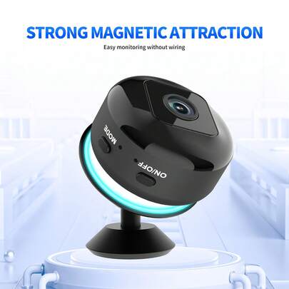 1pc Wireless Indoor Smart Mini Camera, 1080P Full HD, Supports Wi-Fi, App Control, Voice Intercom, Motion Detection, USB Charging, Rechargeable Lithium Battery, Portable Installation, Home Security.