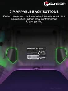 GameSir Kaleid RGB Controller, Compatible With Series X/S Gamepad, PC Compatible One Controller, Microsoft Official Authorized Game Console Joystick, Suitable For Windows 10/11 And Steam Platform, Equipped With Hall Effect Joystick And Trigger Buttons, 4 Vibration Motors, 1000Hz Polling Rate, Transparent Black - Transparent Black - View 9