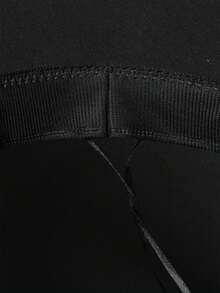 LEAJOURNO. 1pc Two-Tone Patchwork Felt-Like Y2K Style Beret Hat, Outdoor Wear Thanksgiving Christmas Winter Holiday Outfit Women - Black - View 9