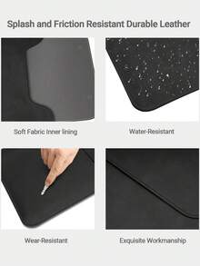 TECOOL 12.3-13 Inch Laptop Bag Waterproof Faux Suede Leather Notebook Case Compatible With Macbook 12.3-13.3 Inch Laptops / / IPad, Laptop Sleeve With Accessories Bag, Multiple Stylish Colors Available - View 9
